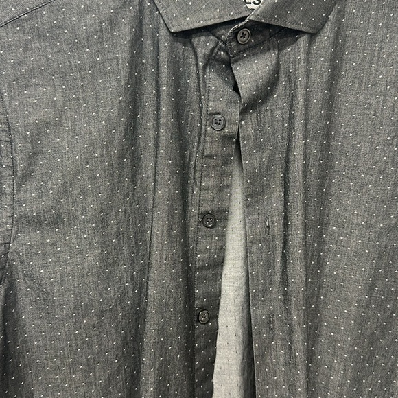 Express Dark Grey Button Up Fitted - Picture 2 of 4